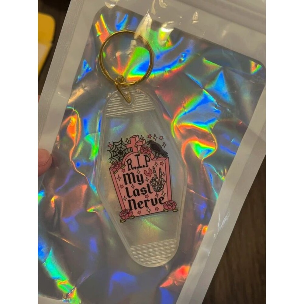 RIP My Last Nerve Motel Keychain NEW